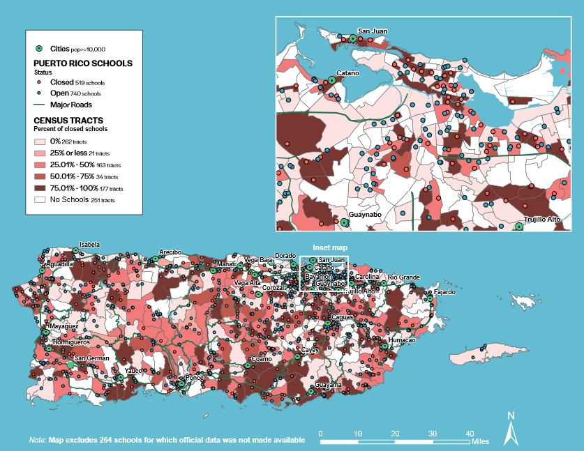 Today we released a new report showing the stunning scale and impact of public school closures in Puerto Rico we produced in collaboration with San Juan-based Centro para la Reconstrucción del Hábitat.

👉 belonging.berkeley.edu/puerto-ricos-p…
