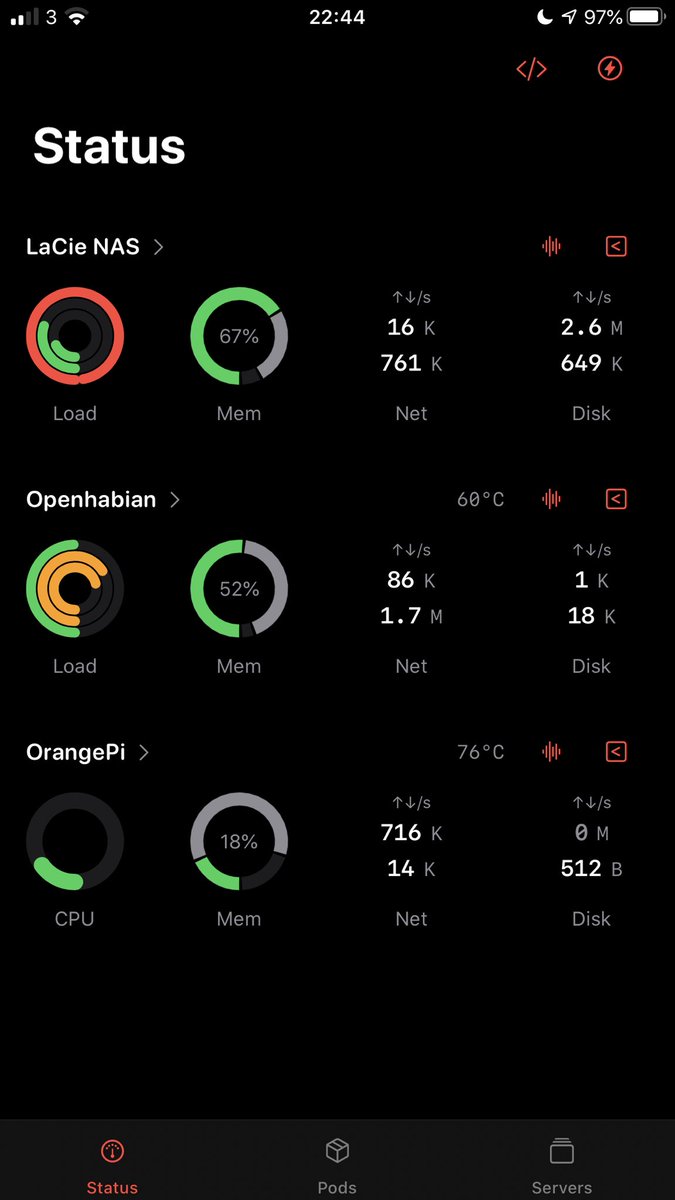 jamesfawcettUK's tweet photo. @waylybaye your ServerCat app is incredible! Absolutely faultless, I keep opening it just to check health and load!
...well maybe just one fault, “appearance” spelt incorrectly.
But I’m still buying premium :)
#servercat #server #linux #load #monitoring #headless https://t.co/idNhJ2cice