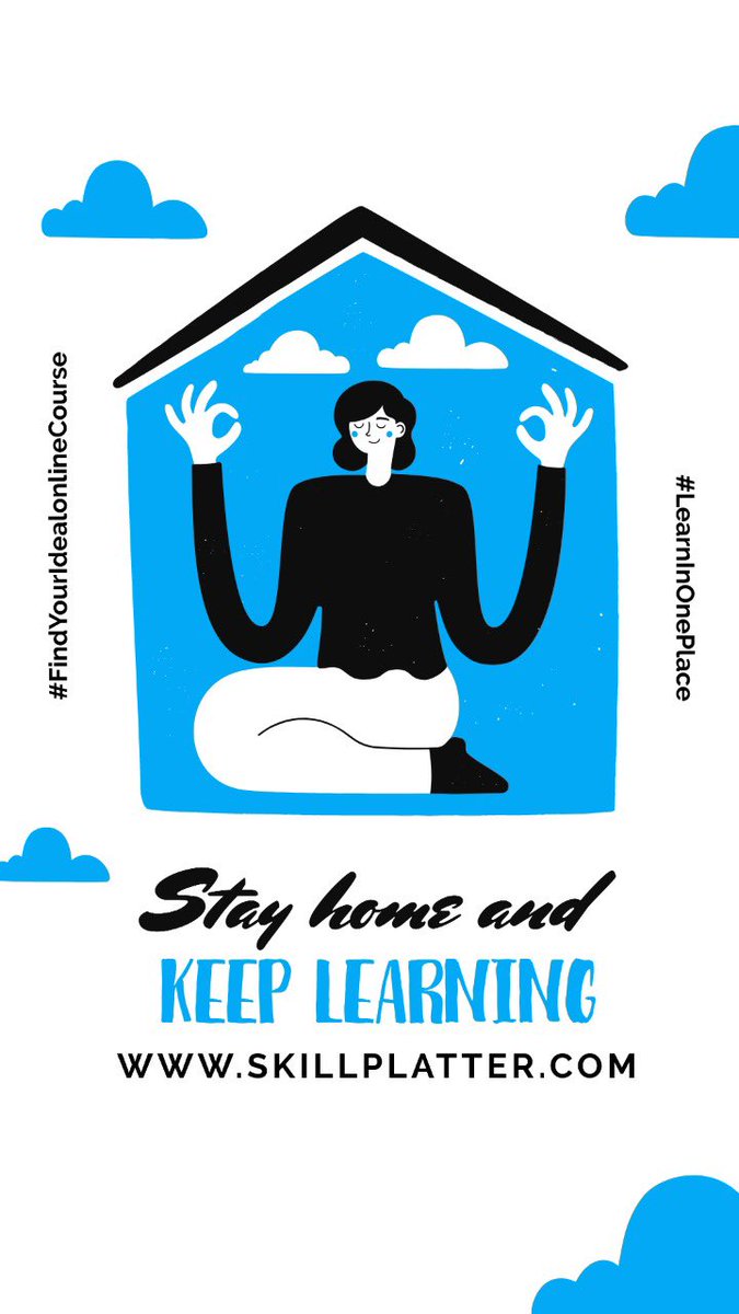 SkillPlatter's tweet photo. Stay calm. Keep learning. 
Find and compare among thousands of courses at https://t.co/vAGUR87Cma

#StayHome #keepLearning #StayHomeStaySafe #coronavirus #EducationForAll #studyplus #home  #homeoffice #COVIDー19 #COVID #CoronaUpdatesInIndia #AcademicFreeze #SafetyAndSecurity https://t.co/3XWnUkmcTk