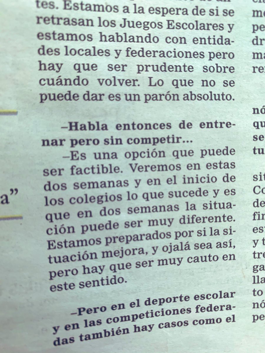 DeportivoSalaCF's tweet photo. Recortes de la entrevista de @LaGacetaSA a la directora general de deportes de la JCyL, María Perrino.
Sin concretar, abre la puerta a entrenamientos.
La competición, como pronto en enero. https://t.co/hl5AY1QIqA