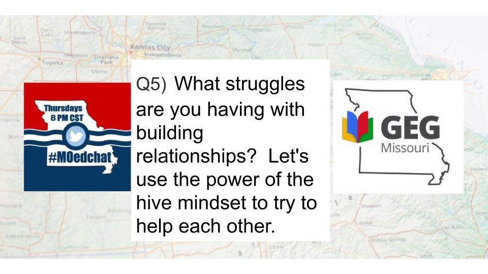GegMissouri's tweet photo. Q5)
#MoEdChat #GEGMissouri @GegMissouri @MoEdChat https://t.co/W5Vc9p8oor