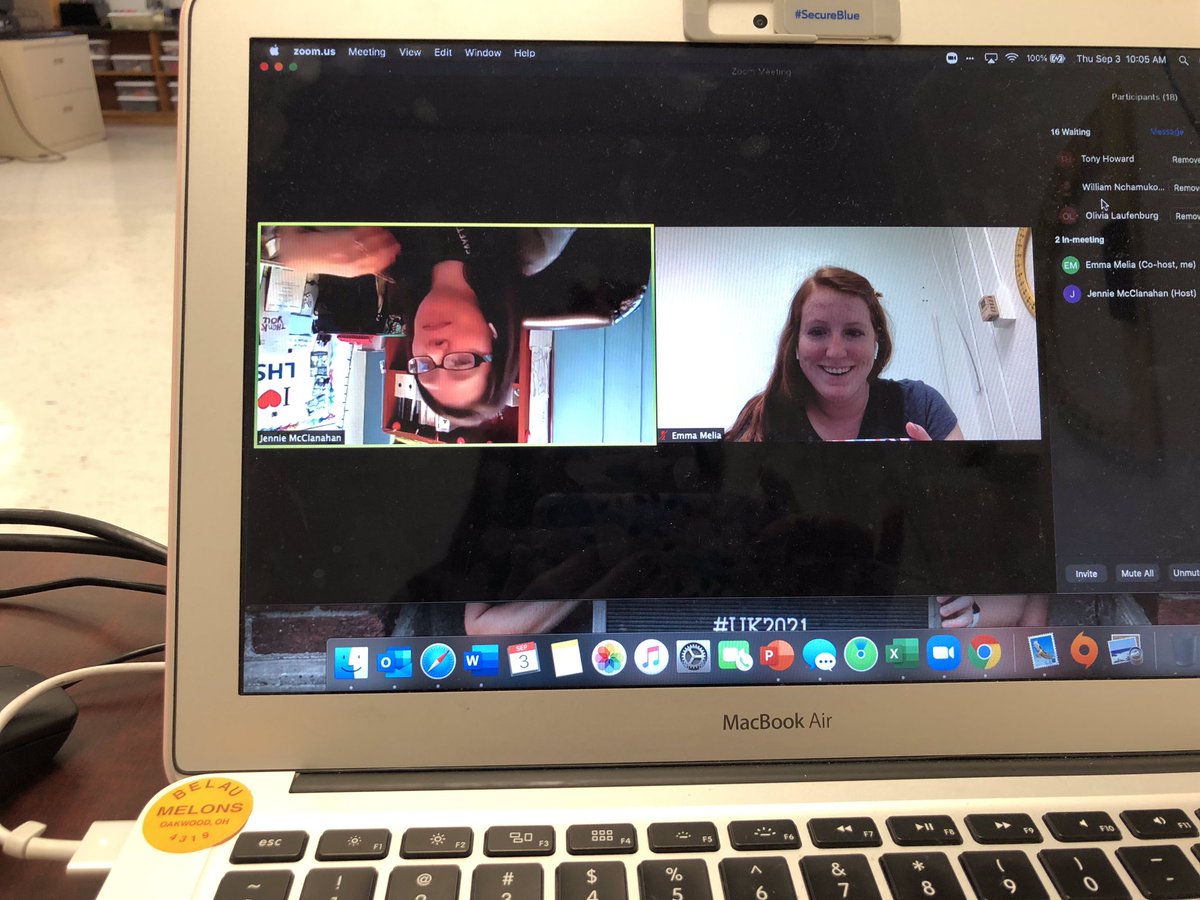 mcclanahanmath's tweet photo. When you have some last minute tech issues before your Zoom meeting starts, you go with it and teach math upside down today 😳 #LoveGenerallyLearnDigitally #beflexible #justgowithit @lhshighschool https://t.co/J7zm5xjJgM