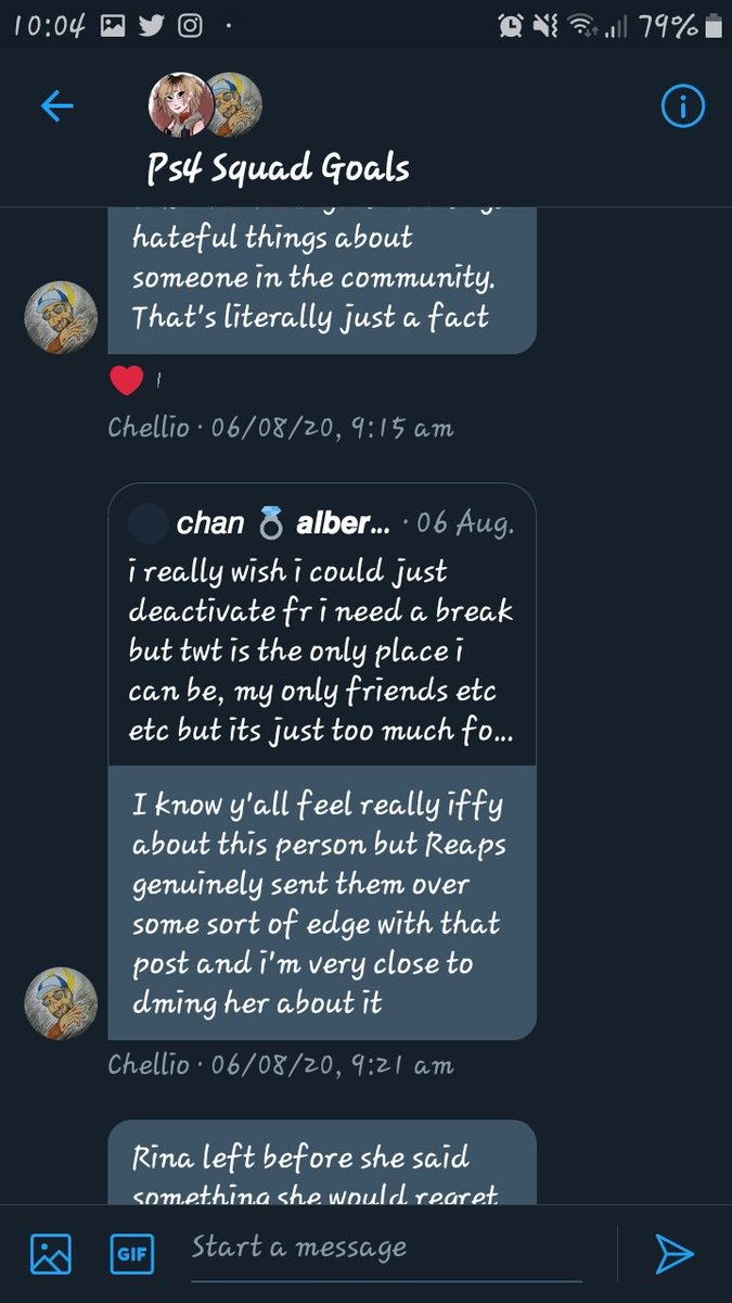 "Keep the gc positive unless I wanna harass minors and get called out for it."Featuring: Chan's vent post,If you want this part taken down and reuploaded just say, hun.