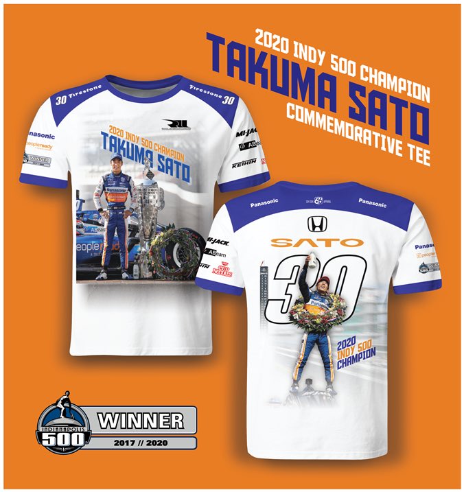 🚨 NEW GEAR 🚨 Get a shirt to commemorate @TakumaSatoRacer’s second #Indy500 victory. 🏆 🏆 He is the only active, full time @IndyCar driver with✌🏼Indy 500 wins. 🙌🏼 🔗 sixsixapparel.com/rll-racing-sho…