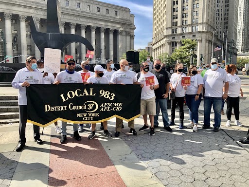 nycpa's tweet photo. Balancing the budget on the backs of 22,000 workers is unacceptable. #EssentialWorkers are #NOTExpendableWorkers! [2/2] https://t.co/g7xMtBS4Tx