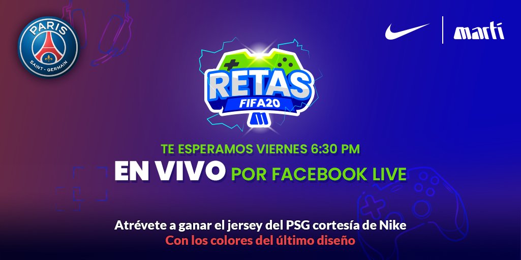 deportesmarti's tweet photo. El Tío Martí ya está calentando los pulgares para otro viernes de Retas FIFA. ¡Ven a jugar con nosotros mañana a las 6:30 PM!

Habrá premio cortesía de Nike
#retasFIFA #FIFA2020 #esports https://t.co/DFmKdrEzcJ