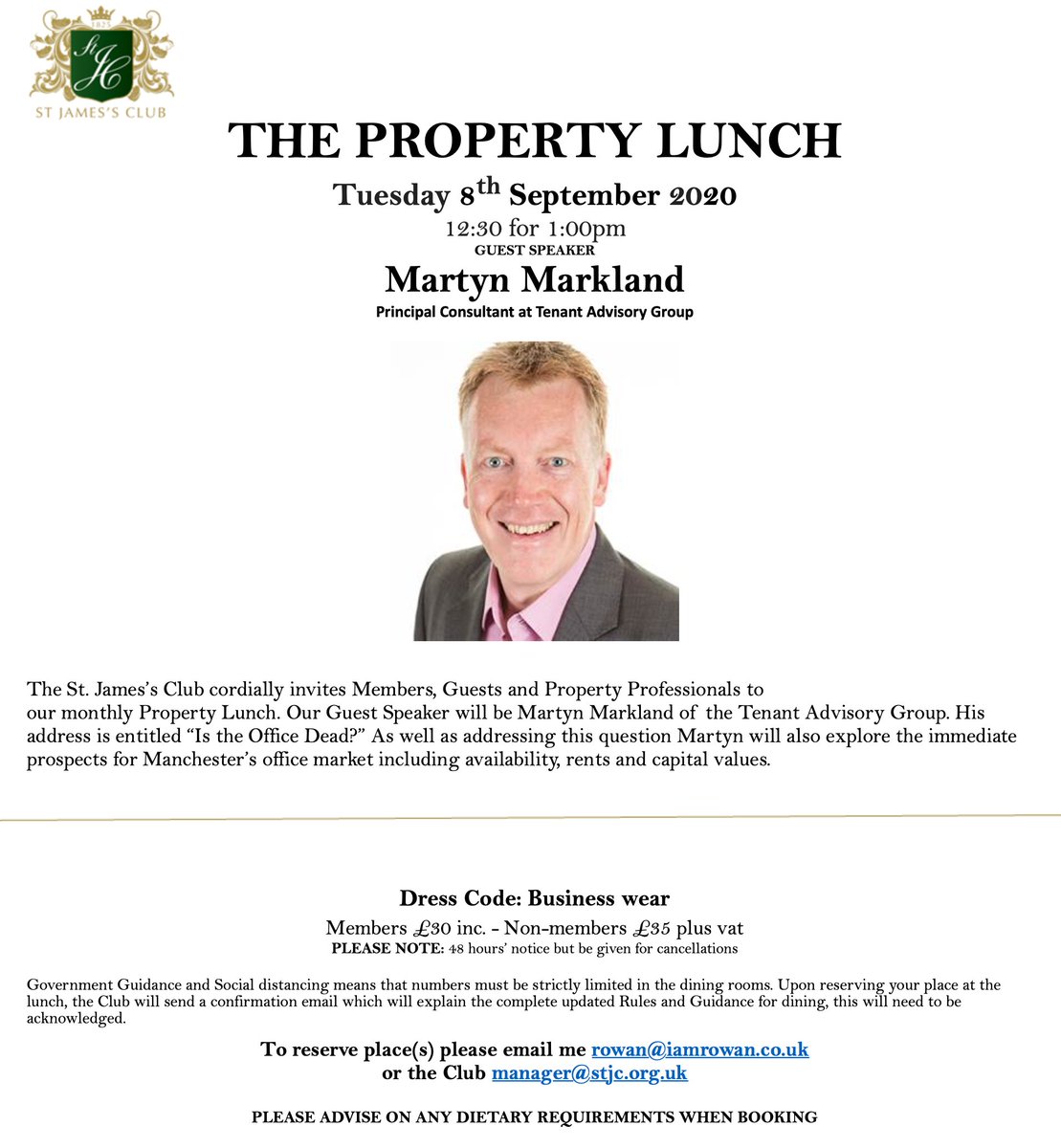 FPGProperty's tweet image. Our #propertylunch is back with two successful post lockdown events under our belts. We've got this social-distancing-dining nailed! Our next event is on Tuesday (8th) with guest speaker Martyn Markland offering 'the future of the office' up for debate. #manchester #networking