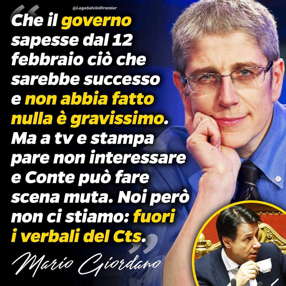 GIORDANO: “GRAVISSIMO CHE IL GOVERNO SAPESSE DEL VIRUS DAL 12 FEBBRAIO E NON ABBIA FATTO NULLA. SILENZIO DI TV E GIORNALI? NOI NON CI STIAMO: FUORI I VERBALI!”

#vociitaliane