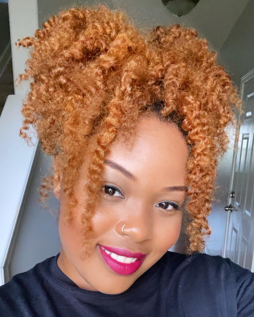 So my twist out didn’t dry but I came up with this cool hair style instead💕...I really can’t believe I’m a ginger 😁

#naturalhair #twistout #highporosityhair #ginger #cutehairstyles #3c #4a
