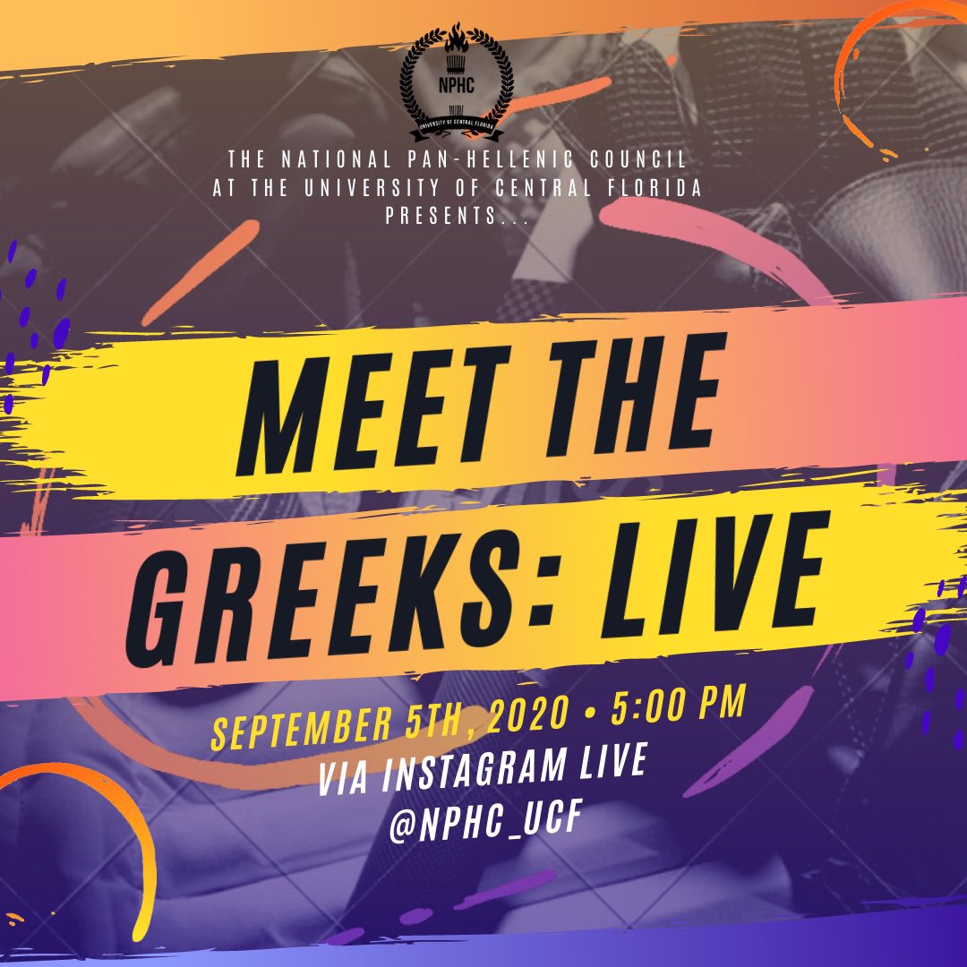 Join us Sep 5. via IG Live and come and Meet the Greeks. This is an opportunity to ask any questions you may have about specific orgs or NPHC as a whole ‼️