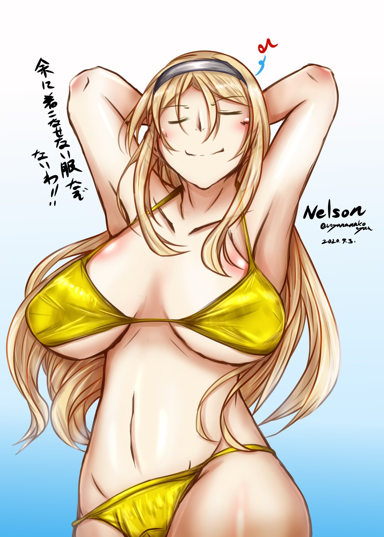 宇宙ナナコさん 俺の艦これワンドロpart1285 Nelson 4回目 プライドが高いから離れ垂れ乳を気にしてたようだが 少し煽ってやるとすぐに乗せられて着ちゃうんだからチョロいなぁ 艦これ版深夜の真剣お絵描き60分一本勝負 艦これ版真剣お絵描き60分一本