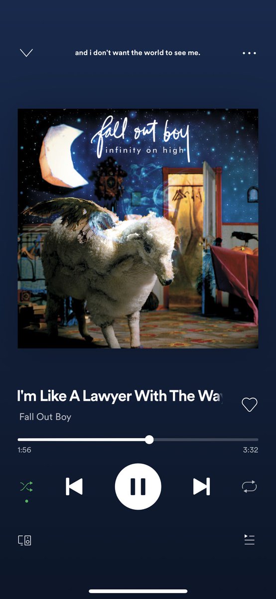 lowkey this is my favorite fall out boy album and this was the song playing on my myspace 
