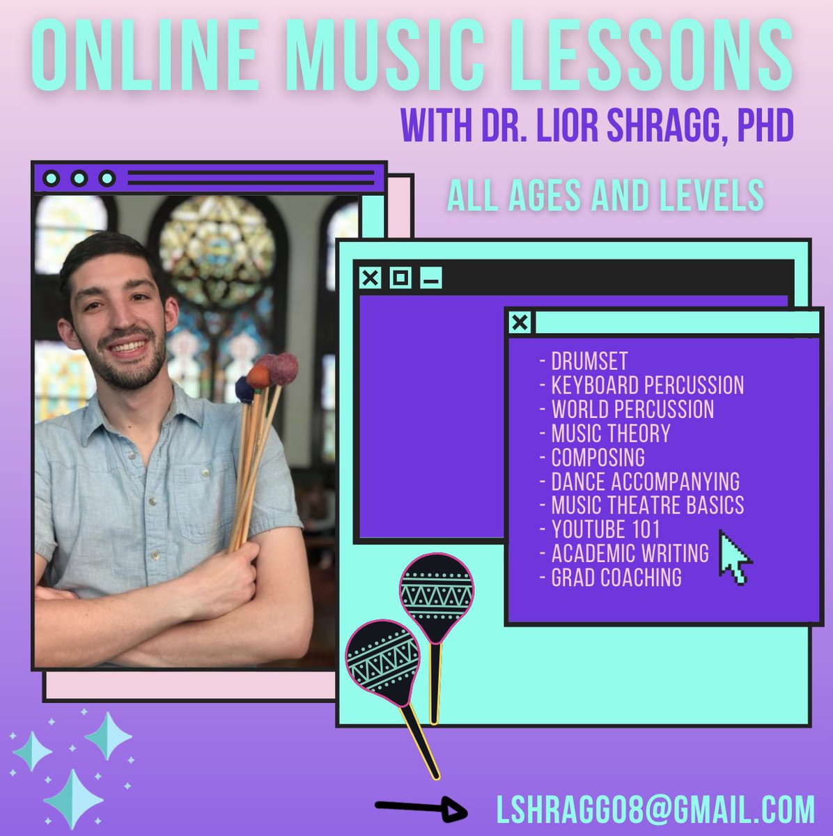 liornoteeyore's tweet photo. open for business! #music #drums #percussion #onlinelessons #musictheatre #drumset #marimba #vibraphone #musictheory #ethnomusicology #gradschool https://t.co/FRVudvw0nI