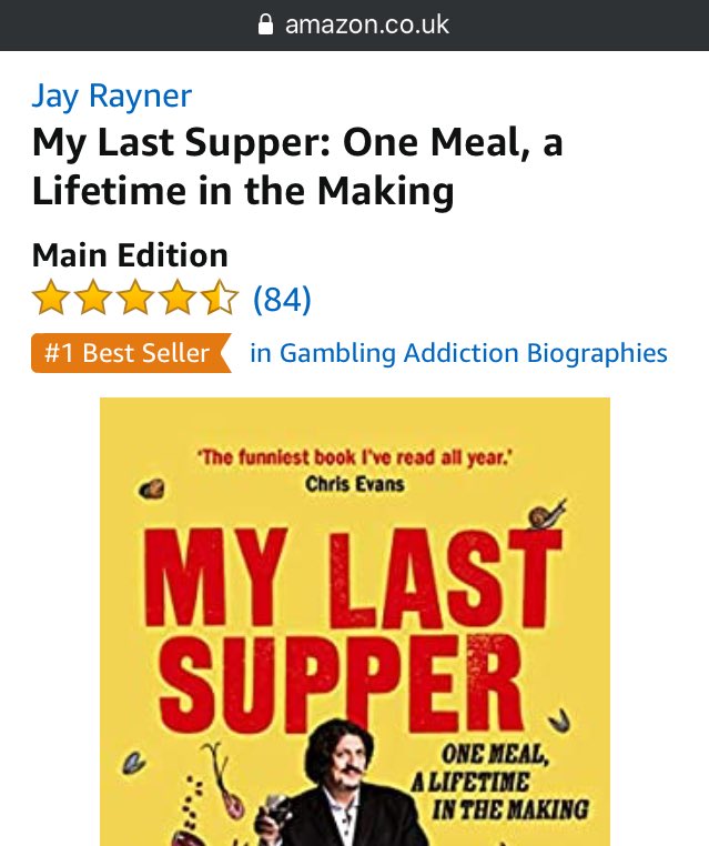 oscardonovan's tweet photo. @jayrayner1 @FaberBooks @CBGBooks @JonnyGeller @FaneProductions There must be one hell of a plot twist to get that #1 spot @jayrayner1! https://t.co/yTkbnemYMK