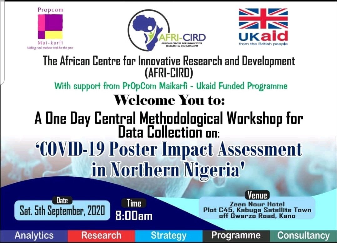 AfriCird's tweet photo. Welcoming Our Researchers from Nine (9) Northern States to a one day Central Methodological Workshop in Kano. Adamawa, Bauchi, Borno, Gombe, Jigawa, Kaduna, Kano, Taraba and Yobe. https://t.co/ajdrFUiVof
