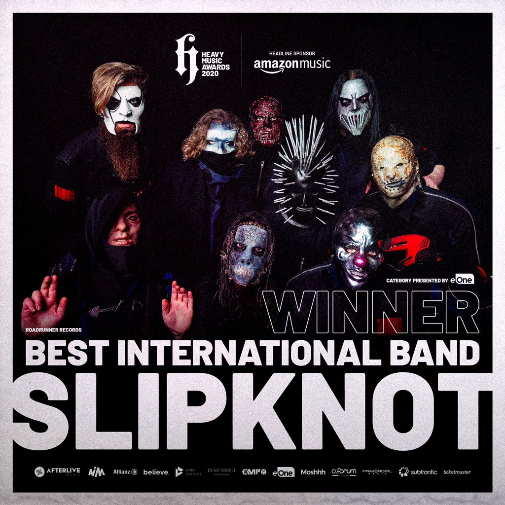 Thank you, <a href="/heavymusicawds/">Heavy Music Awards</a>. Always an honor when it comes straight from the fans who voted from around the world. 🤘🤘 #HMA20 #WeAreNotYourKind