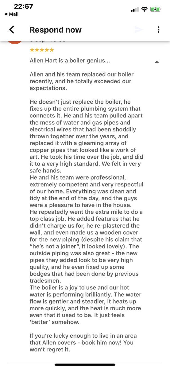 AllenHart999's tweet image. Always nice to get feedback from a customer. They really like the @ViessmannUK 100 boiler. Also very impressed when we tested the heating water with #Adey #ProCheck @ADEY_Pro 👍👍👍