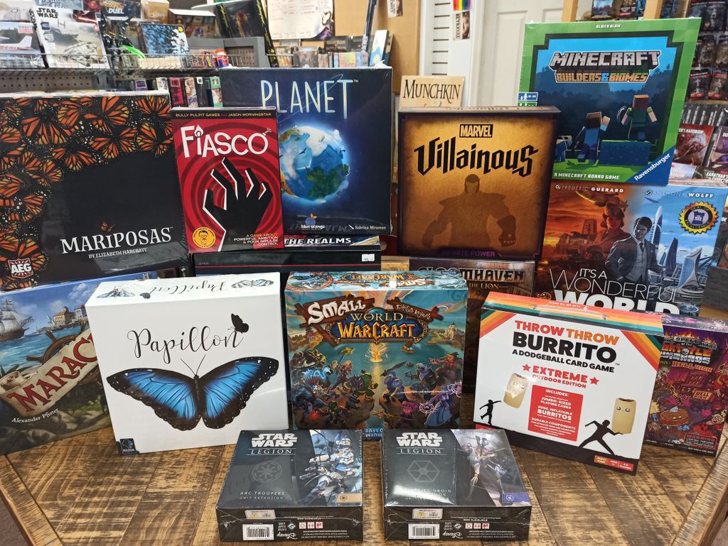 SerenityHobbies's tweet photo. So we've been so backed up, here's all the new boardgames in one shot!!!
Special note to Mariposas, it is the new BG from Elizabeth Hargrave the designer of WINGSPAN!
#boardgames #gamenight https://t.co/sQOQvb2A81