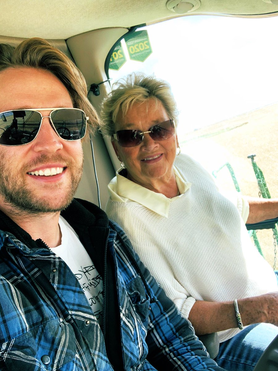 Had an extra rider today.  Thankful to have grandma make it out every year!  #harvest2020