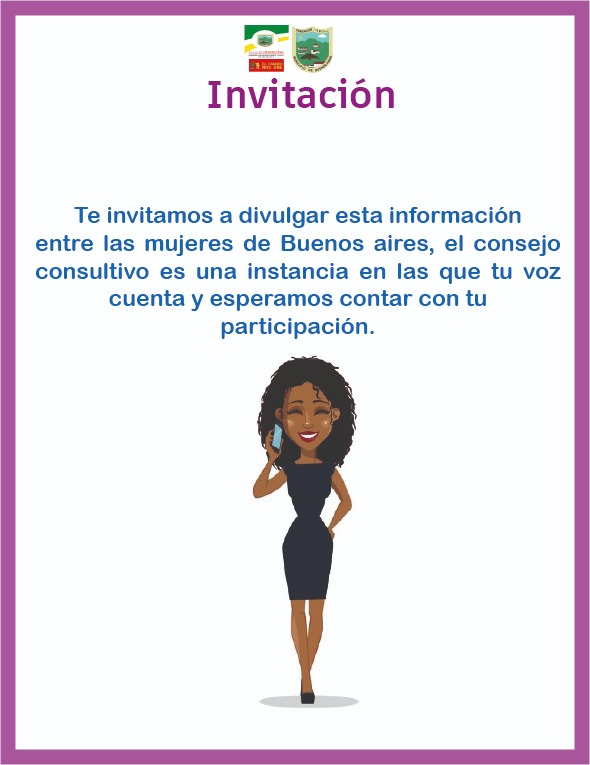 ¿Sabías que en nuestro municipio existe el Consejo Consultivo de mujeres?
Este es un espacio que promueve la participación colectiva de todas las mujeres bonaerenses.
Les extendemos esta invitación que realizan la @Alcaldía municipal de B\ Aires y Enlace para la equidad de género