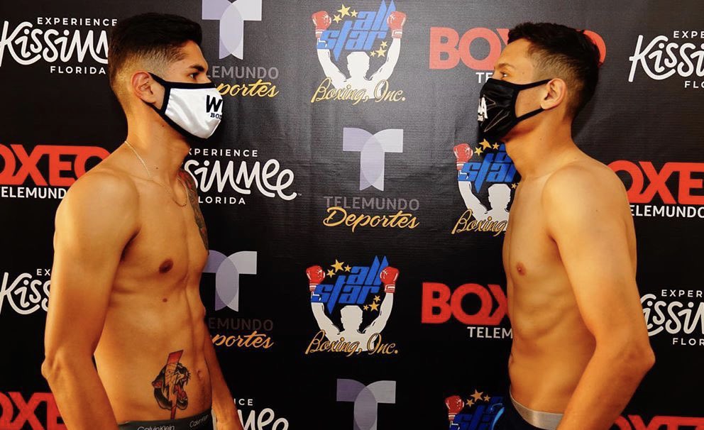 WBABoxing's tweet photo. Weigh in done in Kissimmee: 

Antonio Morán 🇲🇽 143 lbs 

Luis Solís 🇲🇽 143 lbs 

WBA Welterweight Fedecentro Championship 🏆 🔥

Are you ready?
 
📸 @allstarboxing 

#Boxing  #Boxeo  #WBA  #WBABoxing  #MoránSolís #Mexico #Fedecentro https://t.co/bfBLhs49ZF