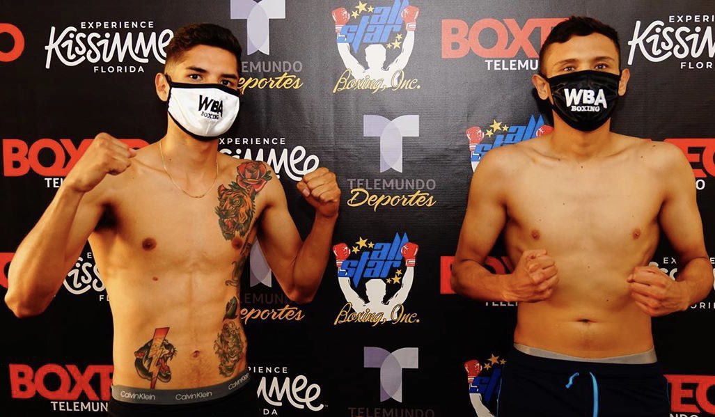 WBABoxing's tweet photo. Weigh in done in Kissimmee: 

Antonio Morán 🇲🇽 143 lbs 

Luis Solís 🇲🇽 143 lbs 

WBA Welterweight Fedecentro Championship 🏆 🔥

Are you ready?
 
📸 @allstarboxing 

#Boxing  #Boxeo  #WBA  #WBABoxing  #MoránSolís #Mexico #Fedecentro https://t.co/bfBLhs49ZF