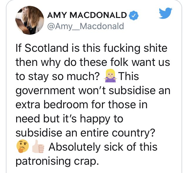 BurnBanksy's tweet photo. 'The Tory Govt won't subsidise an extra bedroom, but it will supposedly subside an entire nation'  ....Aye Right...!!
#IMYesBecause https://t.co/V6fiPkUoAP