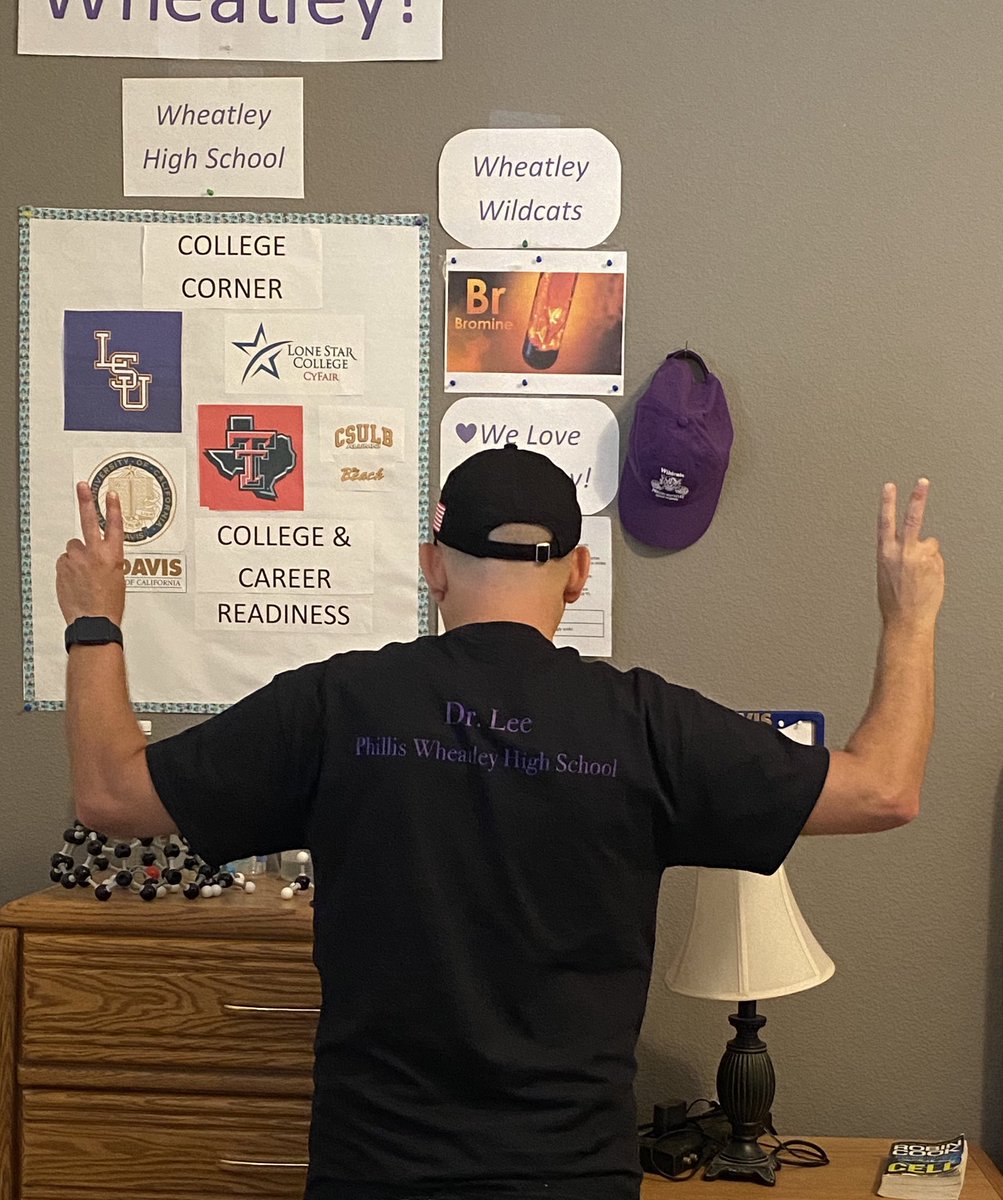drdavescientist's tweet photo. Dr. Lee is very excited about the new school year at ⁦⁦@WeLoveWheatley⁩ and being part of the awesome 10th grade team lead Ms. Dugas. Love my new 10th grade team shirt and mask! #UnfinishedBusiness #ReconnectStrong ⁦@levelupmindset⁩ https://t.co/U44JuIGhhC