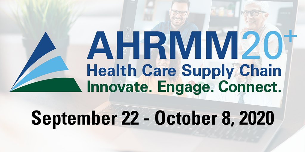 KAHRMMtweets's tweet photo. Registration for #AHRMM20Plus is now open. Join @AHRMMTweet’s 9/22-10/8 for the leading education + networking event for the health care supply chain – from the comfort of your home of office https://t.co/EFBAVBrcDF https://t.co/DIX2RVzwgL