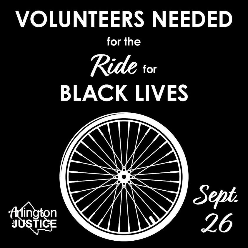 BikeGillian's tweet photo. 🚲VOLUNTEERS NEEDED🚲 #bikedc @BikeArlington
@arl4justice 's Ride for Black Lives is coming up on September 26, and we need your help!
If you are able to volunteer, please reach out to arlington4justice@ gmail. com Thank you!
#ACPDreform #blm #rethinkpolicing https://t.co/VSOLHqLLLi