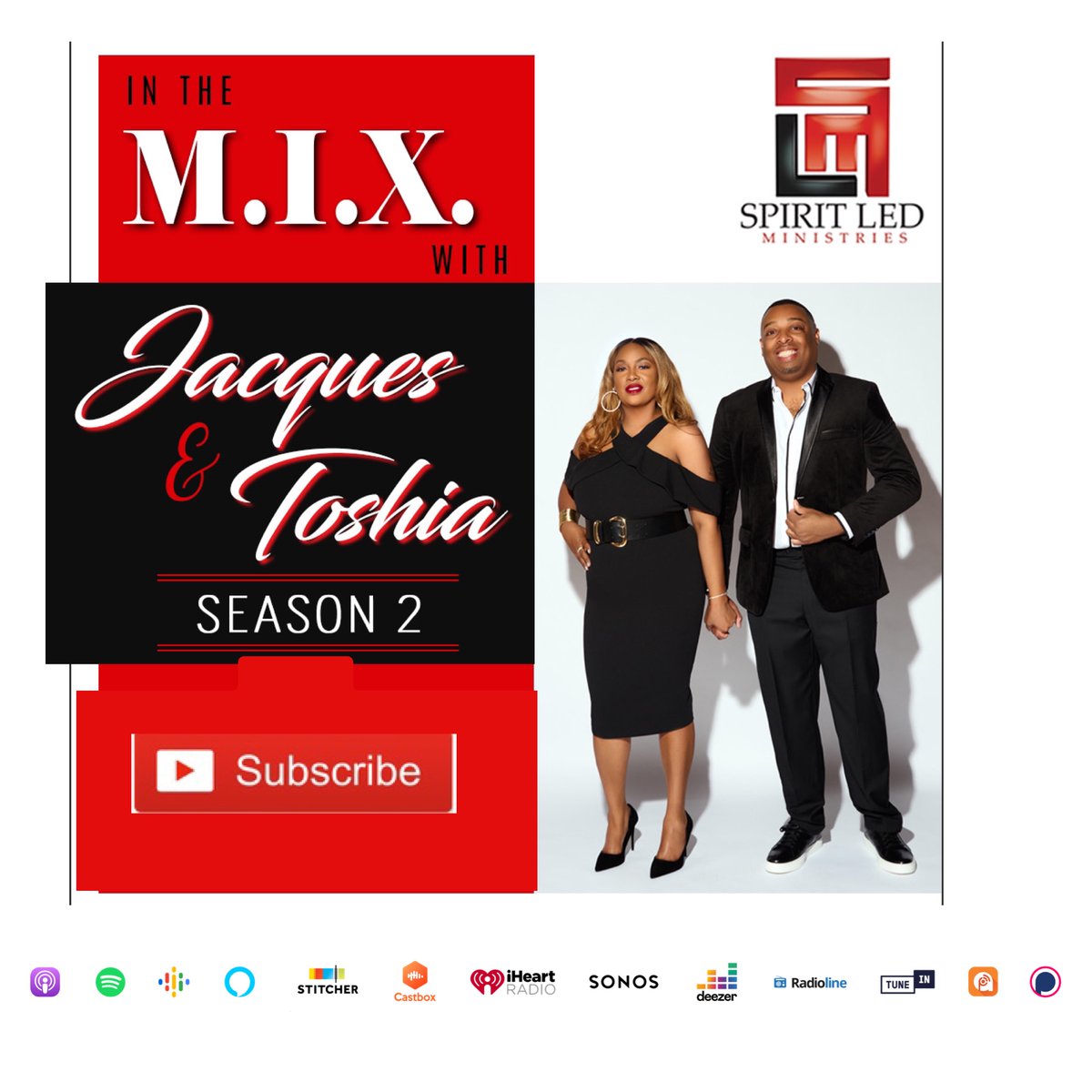 LedMinistries's tweet photo. Go listen to season 1 and 2 of In The M.I.X. With Jacques &amp; Toshia...... available on all podcast platforms. https://t.co/NGOrcbnCeu