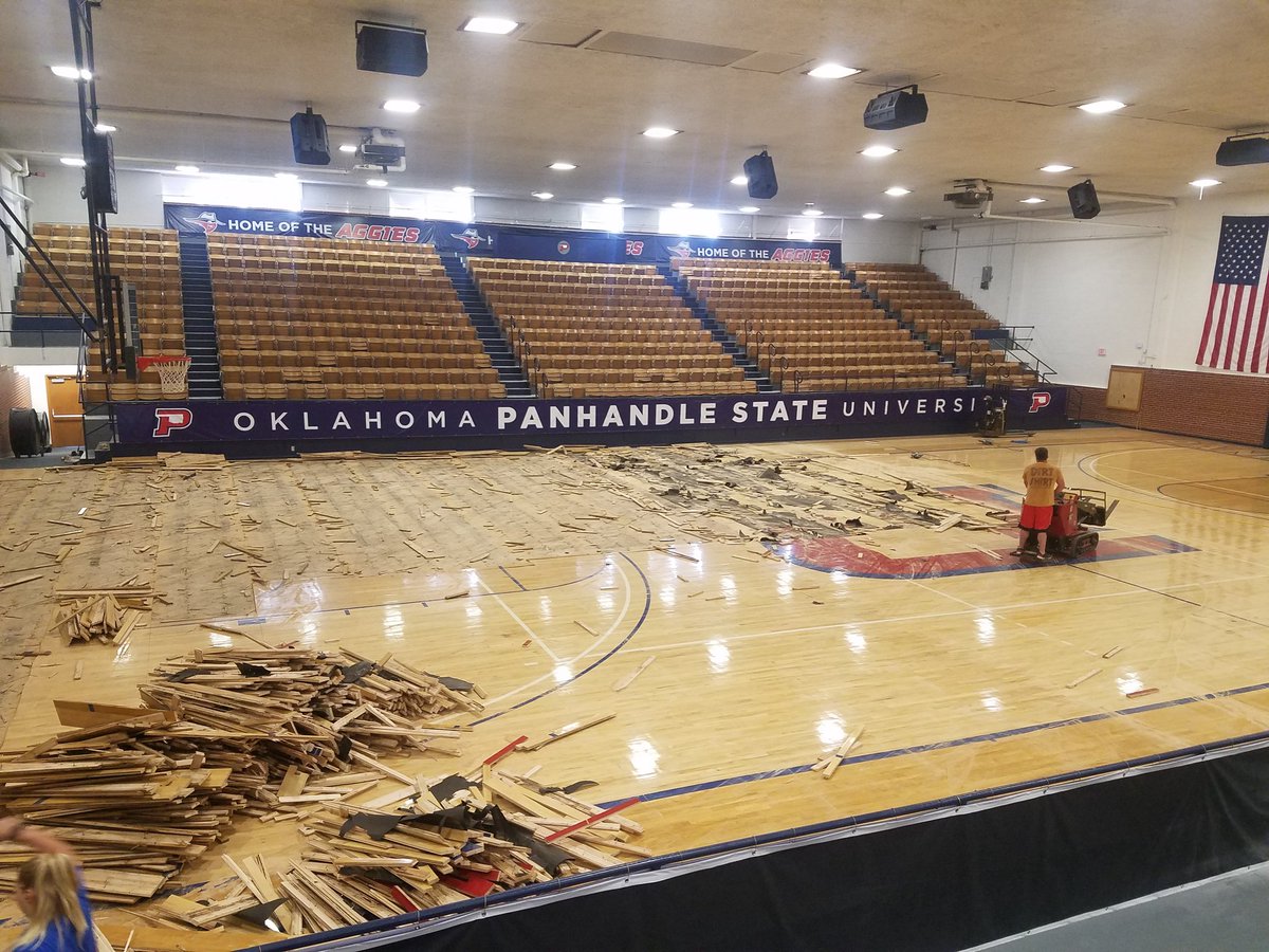 OPSUBasketball's tweet photo. It's really happening!
#uncommon #culturematters #wearepanhandle #newfloor https://t.co/TKxpipAni6