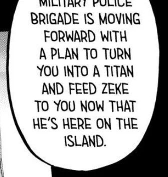 As y'all know, zeke wasn't on the island obvisly. But the original text doesn't necessarily specify the tense and time. "...feed zeke on island..." so it left it up to assumption (and common sense)

If you didn't read the manga it may sound like zeke was on the island atm 