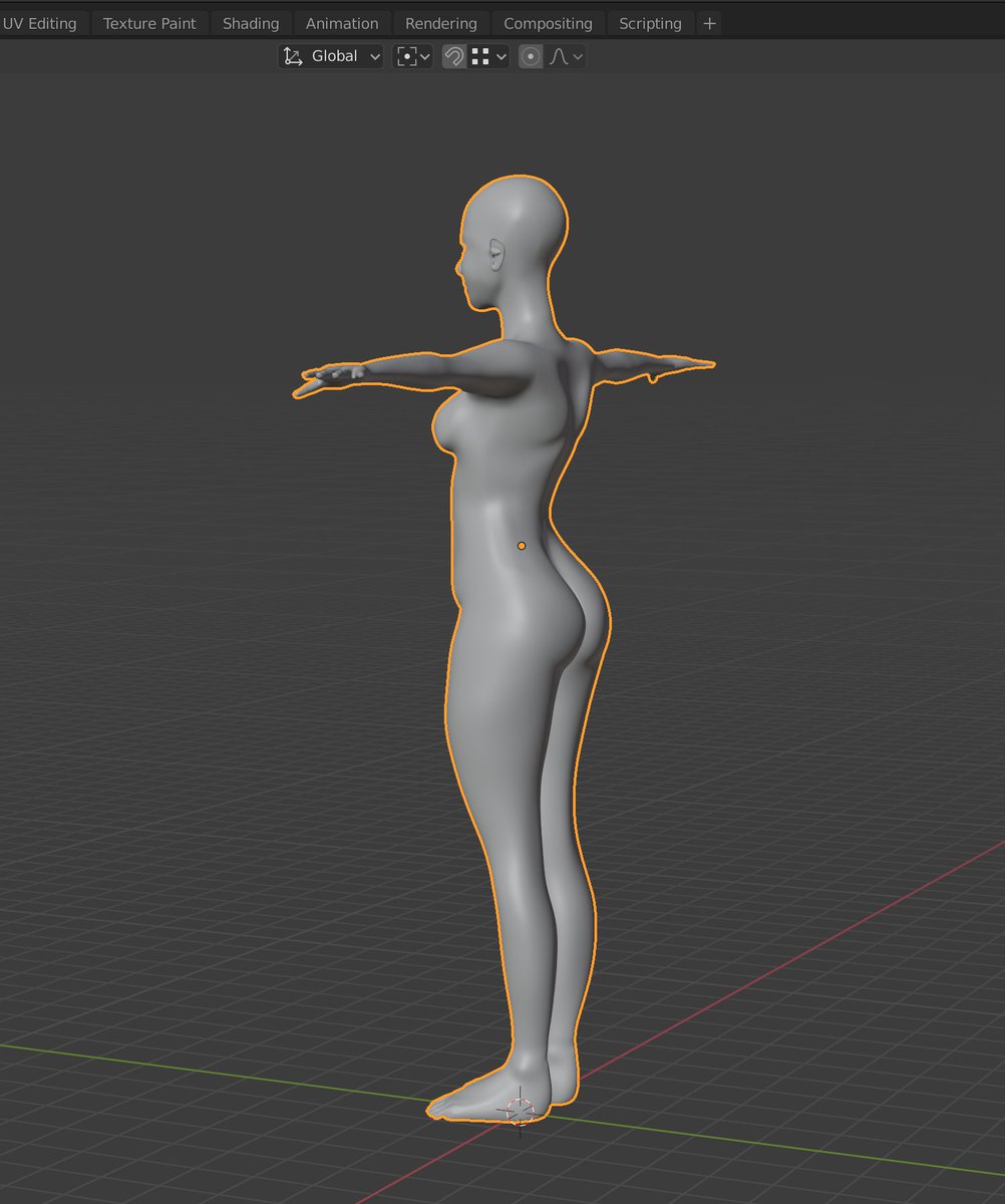 Denny_creation's tweet photo. ようやくここまでできた！長かったー...!!　（センシティブなのでうしろからキャプチャ） #Blender3d 
初心者のくせに自分の中で許せるレベルまで調整するのに時間がかかってしまった。
あとは髪の毛と服もはやく着せたいな。 https://t.co/RVQUnLN3Ot