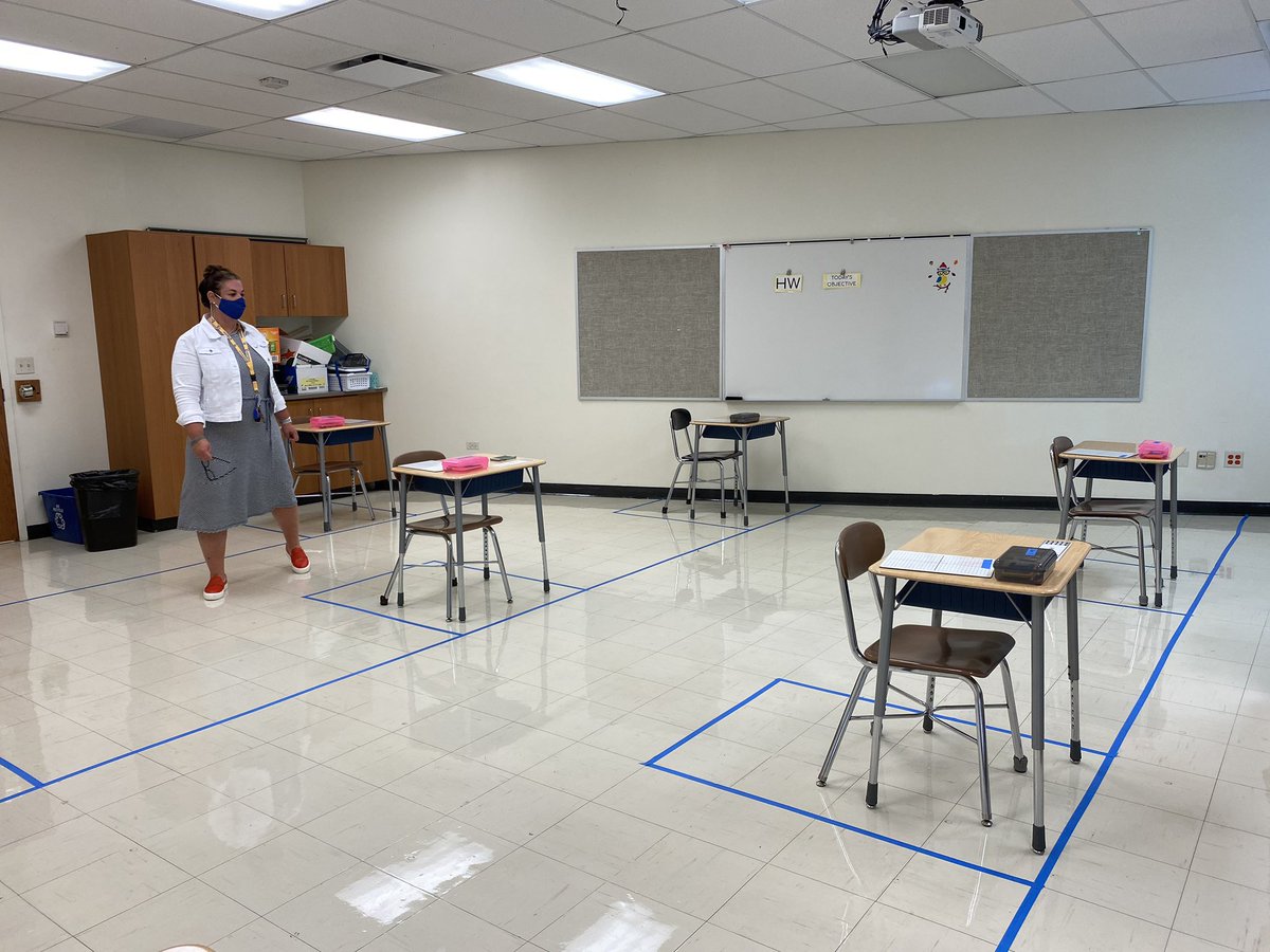 We are ready to start bringing back some groups of students next week at <a href="/ChurchvilleD205/">Churchville MS</a>. Here is one the classrooms where students will learn while being safe and socially distant. 🐴⚡️ #igniteD205 #wearechurchville
