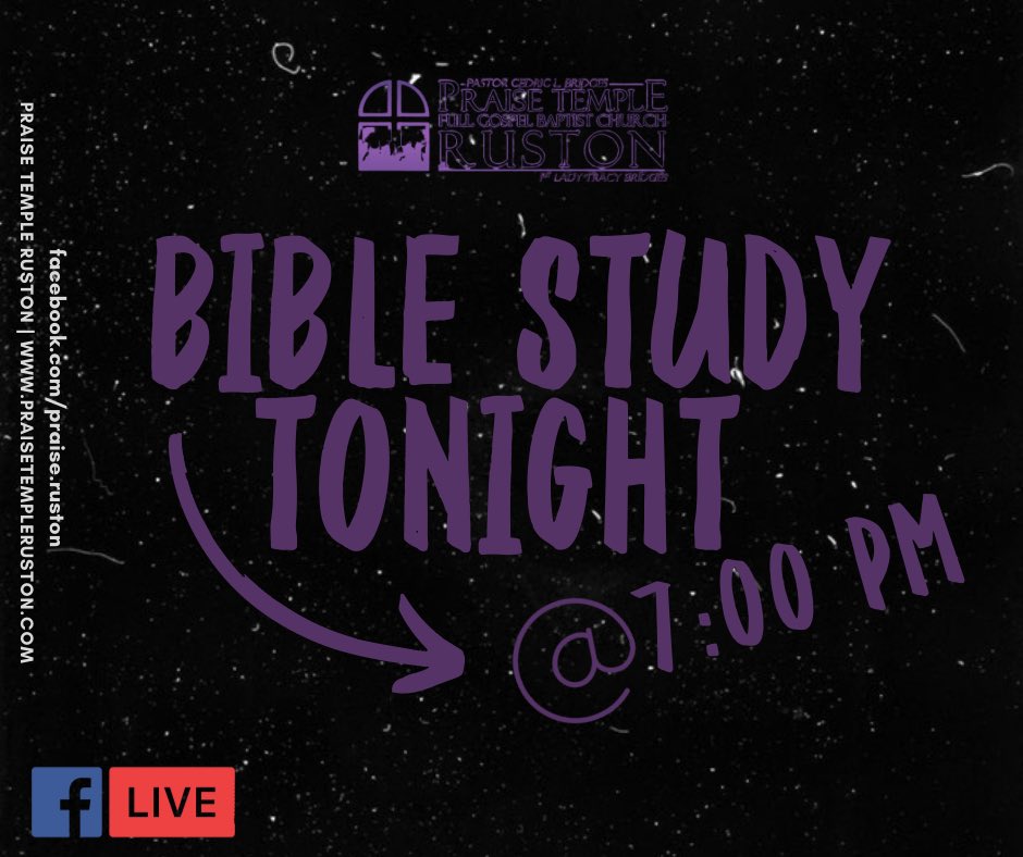 PraiseTempleRus's tweet photo. Tune in at 7PM on the Praise Temple Facebook Page 💜 https://t.co/faEOHpjbcJ