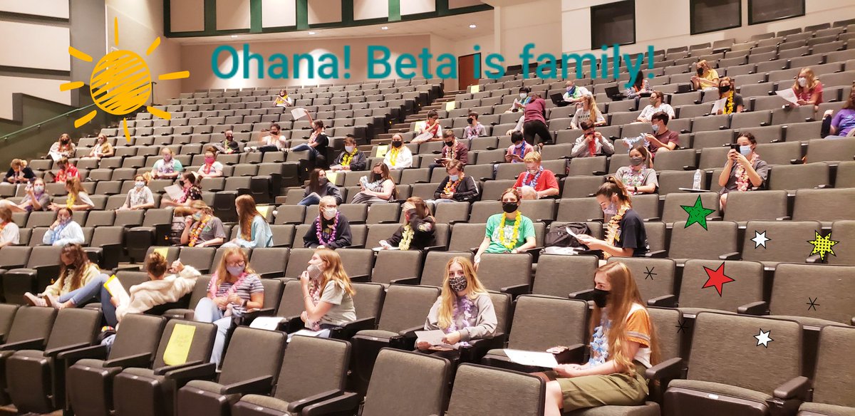 BetaMhs's tweet photo. Aloha, Betas! What a great turn out for our first meeting! Don't forget to join our Google Classroom to sign in at meetings, find out everything happening, and other important info. T-shirt order forms and $$ are due next Thurs. https://t.co/3j4p81atP2