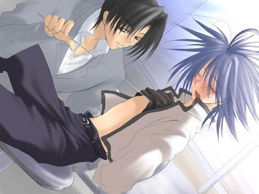 ANYWAY yeah the fandom got basically revived in 2005 when they made an anime and also i as a whole ass minor got my parents to buy me the artbook by convincing them that one of the dudes was a girl and that it was wholesome when it actually had shit like this
