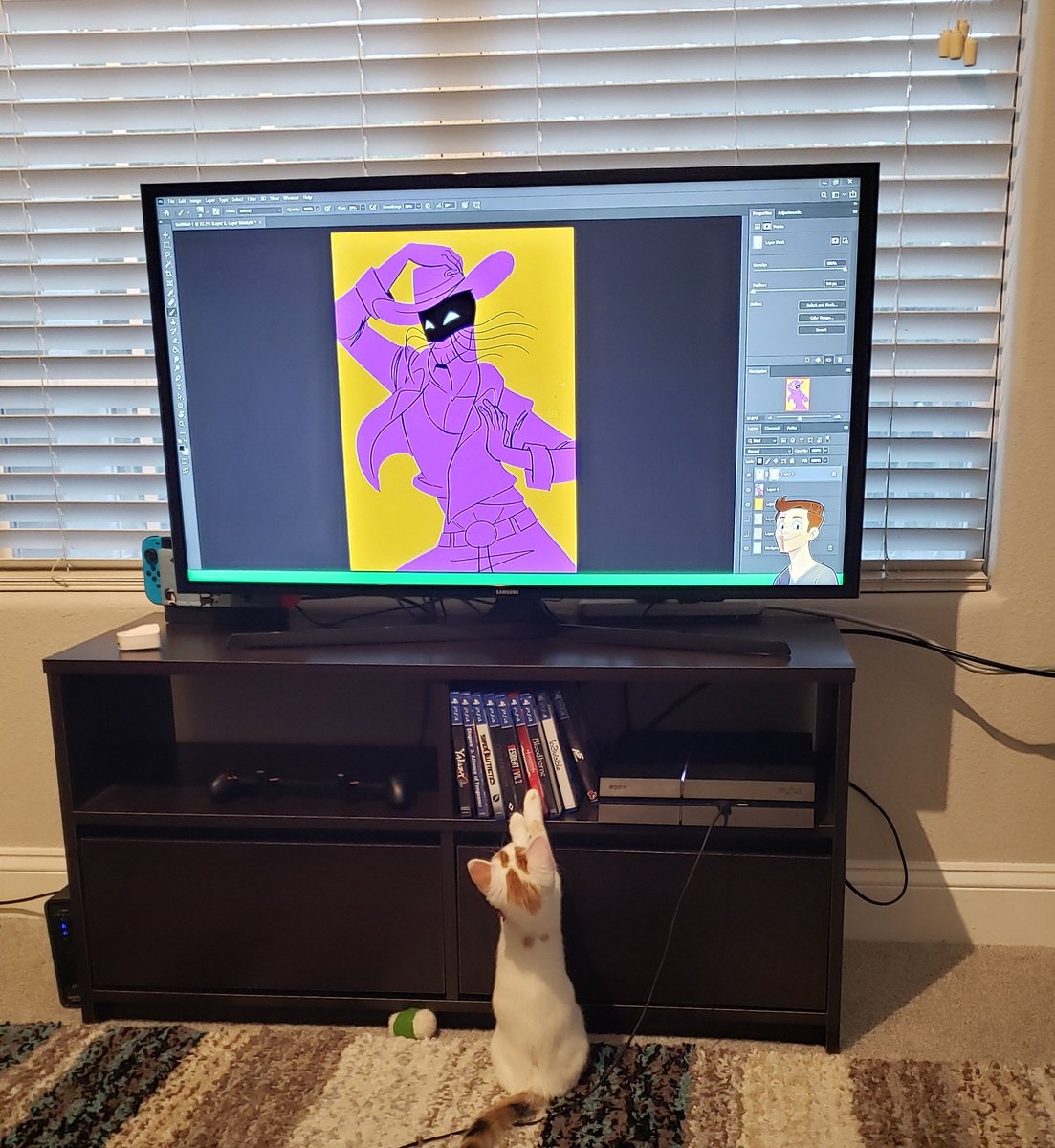 AstroYuki4's tweet photo. @DrawfeeShow My kitten loved the 30 min challenge even if no one else did https://t.co/eFXzKgWZ5o