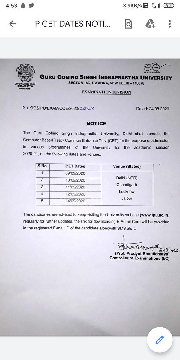 deepsinghjuneja's tweet photo. @GGSIPU_College what is this behaviour.... Got the dates but no adimt card...... less than a week left......make it  fast #BackToSchool2020 ? #AcademicTwitter #ggsipu #Covid_19 https://t.co/0SRzOP2L3B