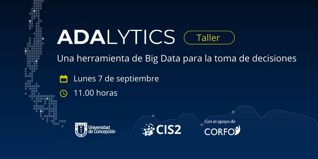 #AgendaUdeC Conoce los usos y aplicaciones de Adalytics, la nueva plataforma que reúne información relativa a emprendimiento, innovación y desarrollo económico. 
📈Participa en el taller para comunicadores este lunes 7, desde las 11.00 hrs
⏰Inscríbete en forms.gle/YxQ6JU1o5VJMNT…