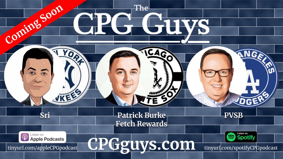 <a href="/pcburke4/">Patrick Burke</a> from <a href="/FetchRewards/">Fetch</a> joins @sriyankees and <a href="/PVSBond/">Peter V.S. Bond</a> on the <a href="/cpgguys/">cpgguys</a> podcast to talk about brand loyalty building in the age of pandemic. Coming soon!