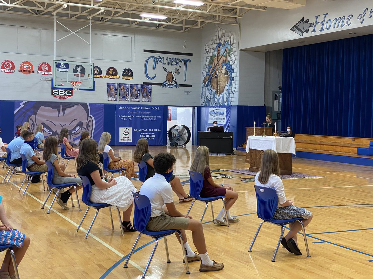 FrRader's tweet photo. At the first @CalvertCatholic High School and Academy Mass of the year we reflected on the invasion of God’s grace inviting us to put put out into the deep without fear. https://t.co/CMCPuLi3sK