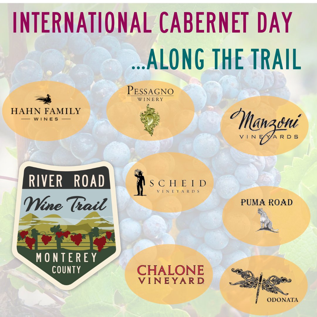 River Road Wines (@riverroadwines) on Twitter photo Celebrate Int'l Cabernet Sauvignon Day along the trail. Check out our winery members for cabernet sauvignon and more. Visit our website: riverroadwinetrail.com
#riverroadwinetrail <a href="/ManzoniVineyard/">Manzoni Vineyards</a> <a href="/OdonataWines/">Odonata Wines</a> <a href="/PessagnoWine/">Pessagno Winery</a> <a href="/PumaRoad/">Puma Road Winery</a> <a href="/hahnwines/">Hahn Wines</a> <a href="/SchiedWine/">Scheid Wine</a> <a href="/ChaloneVineyard/">Chalone Vineyard</a> Celebrate Int'l Cabernet Sauvignon Day along the trail. Check out our winery members for cabernet sauvignon and more. Visit our website: riverroadwinetrail.com
#riverroadwinetrail <a href="/ManzoniVineyard/">Manzoni Vineyards</a> <a href="/OdonataWines/">Odonata Wines</a> <a href="/PessagnoWine/">Pessagno Winery</a> <a href="/PumaRoad/">Puma Road Winery</a> <a href="/hahnwines/">Hahn Wines</a> <a href="/SchiedWine/">Scheid Wine</a> <a href="/ChaloneVineyard/">Chalone Vineyard</a>