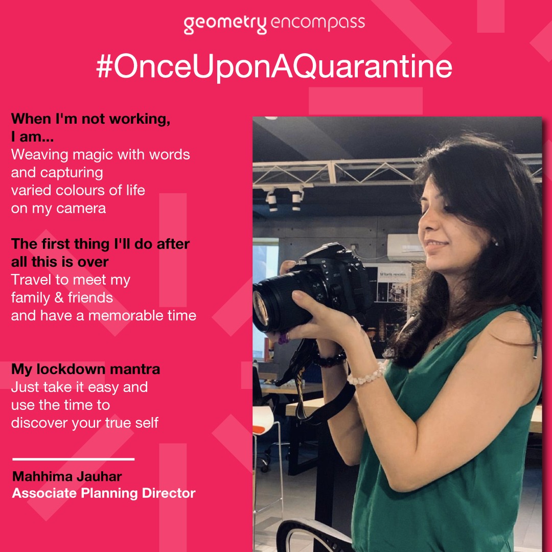 VYCEncompass's tweet image. When life gets blurry, she adjusts her focus and just takes another shot! 
#GeometryEncompass #TeamGE #OnceUponAQuarantine #WorkFromHome #Capturememories