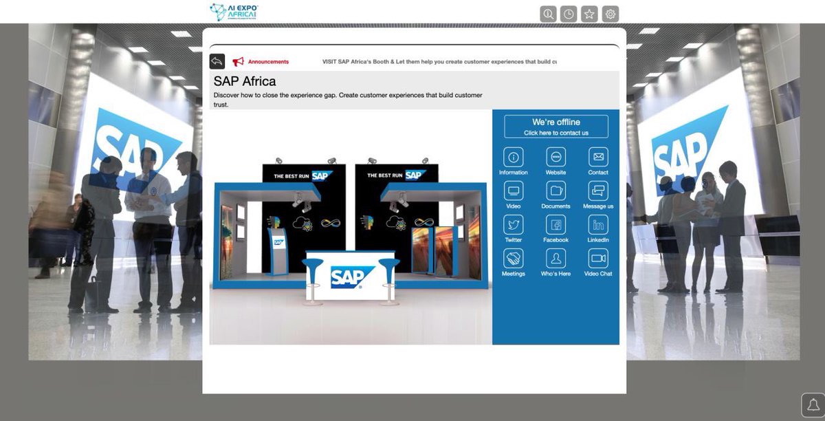 aiexpoafrica's tweet photo. Visit @SAPAfrica at @aiexpoafrica 2020 ONLINE to learn and discover how to close the experience gap and create amazing CX. Listen to keynote  @RudeonSnell &amp; speaker @emert_marc &amp; meet the team live at their eBooth

#AIExpoAfrica #AI #RPA #ML #MachineLearning #Africa https://t.co/C1mIHmxuST