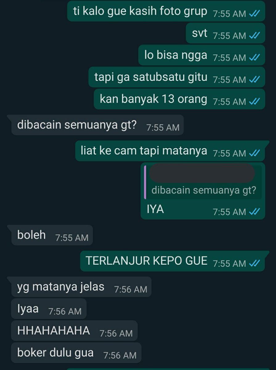 karna gue anaknya kepoan jadi gue minta temen gue semua member :>