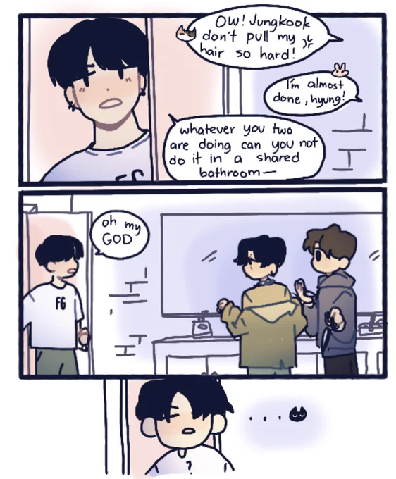 in the soop is making me miss jimins daechwita hair......... i stole this joke from bobs burgers shhhh #btsfanart 