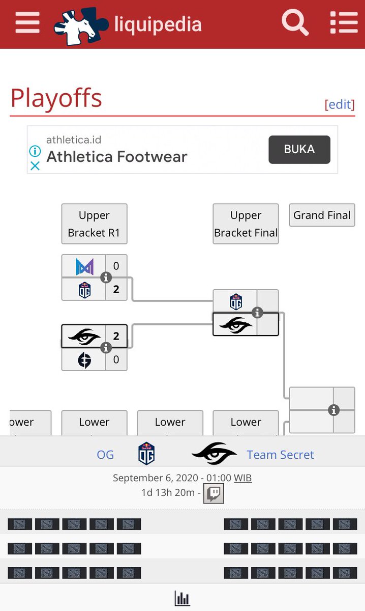 OG VS Secret , bakal tontonan match seperti Grand final sih