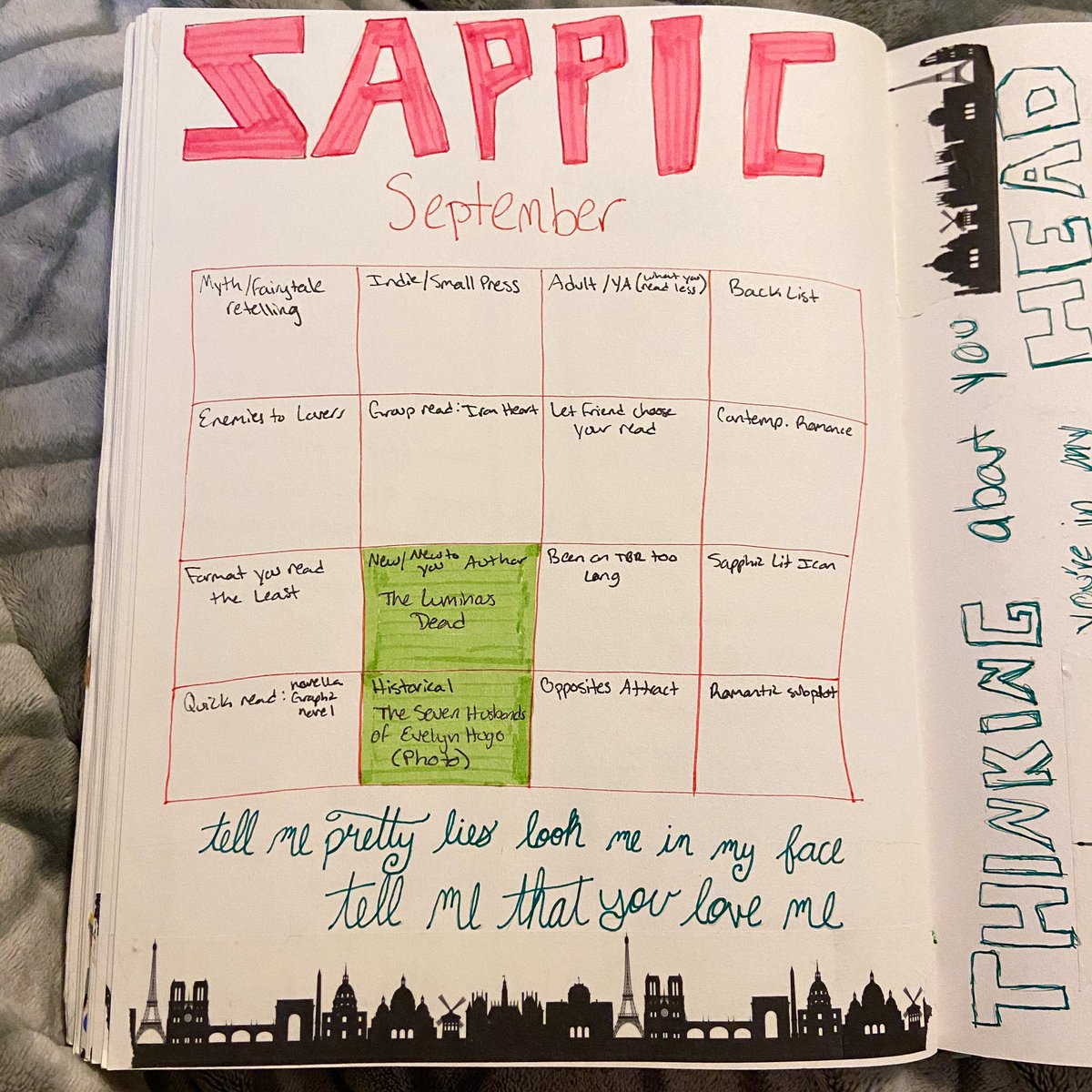 evilqueenreads's tweet photo. Readathon pages ๐
#monsterathon #SapphicSeptember #SeriesSeptember
ngl itโs All Time Low themed because every time I see the @monsterathon logo I get Monsters stuck in my head ๐ https://t.co/rIZztAHAsB